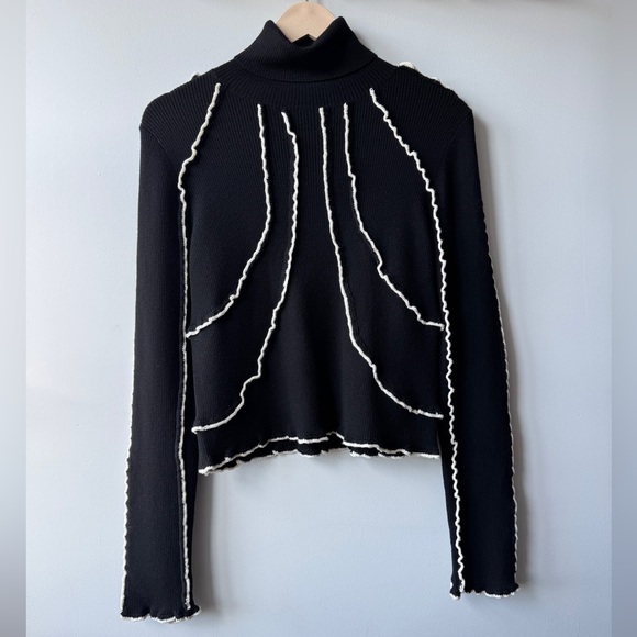 Sea Sweaters - Sea New York "Elin" Ribbed Deconstructed Sweater -Size XL